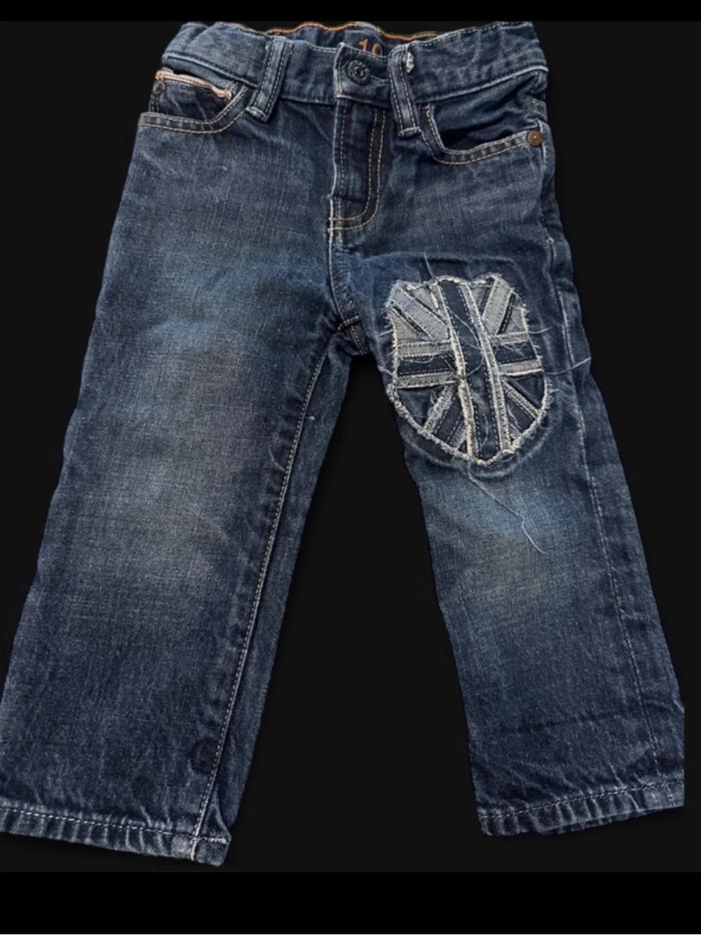 🇬🇧 Baby Gap 1969 Union Jack Patch Jeans ❤️💙